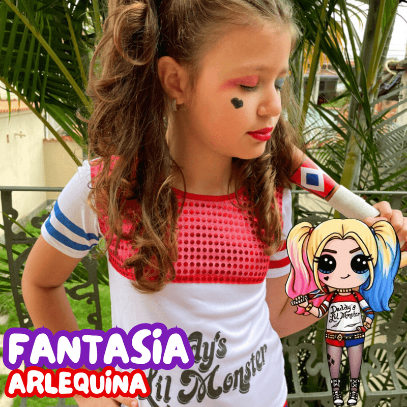 Fantasia Infantil da Arlequina [Vêm com o Taco]
