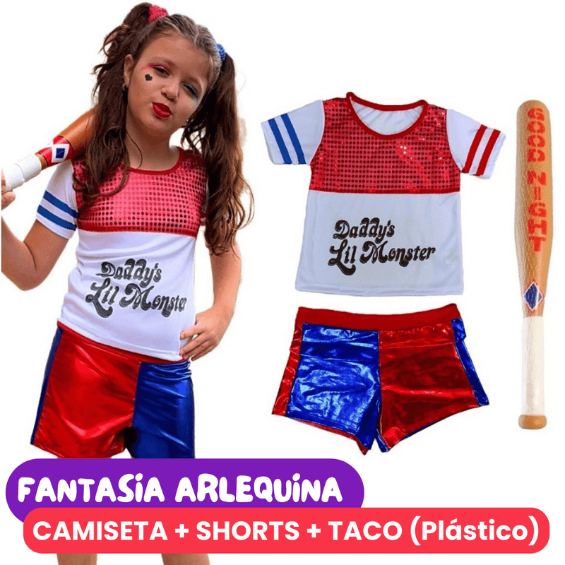 Fantasia Infantil da Arlequina [Vêm com o Taco]