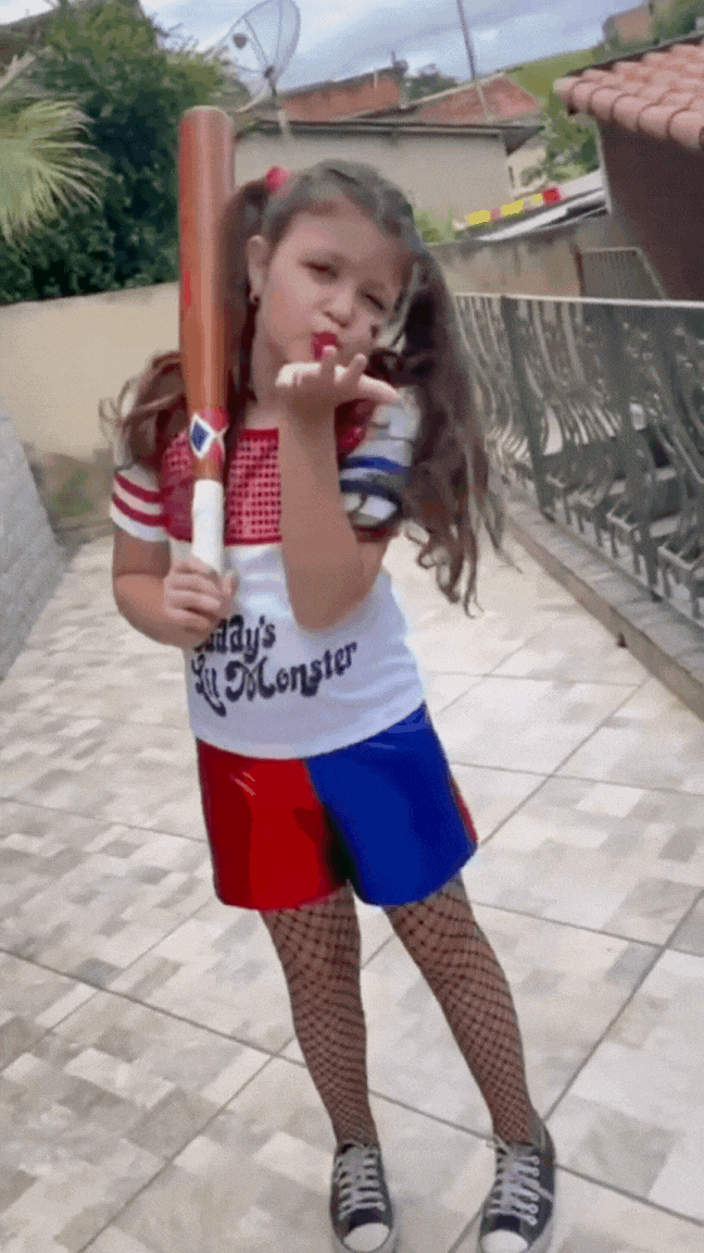 Fantasia Infantil da Arlequina [Vêm com o Taco]